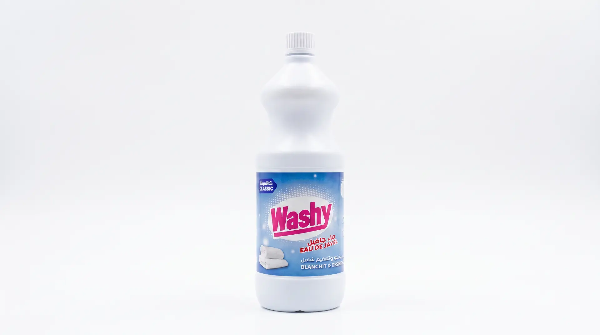 Eau de Javel Washy Classic - 1 L, 2,5 L et 5 L